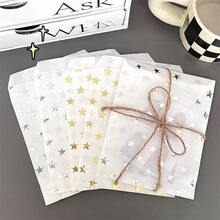 30/60 piezas Bolsas de regalo con estrellas doradas de 5.1x6.4 pulgadas, bolsas de papel kraft para compras, para aniversario, despedida de soltera, compromiso, San Valentín, boda, fiesta de cumpleaños - Multicolor - Ver 4
