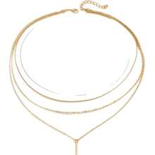 1pc Women's Fashionable Simple Square Multi-Layer Necklace - 彩色 - 查看 6