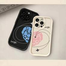 Conjunto de Dos Fundas para Teléfono con Diseño de Corazón de Pareja, Perfecto para Viajes Mundiales, Compatible con los Modelos de 11 a 16, Incluyendo las Versiones Pro y Plus - Color mixto 1 - Ver 2