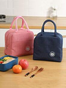 1 Stück/2 Stücke isolierte Lunch Tasche, thermische Mahlzeiten Tragetasche, dicke wasserdichte Handtasche für Büromitarbeiter, Studenten, Picknick, Outdoor Nutzung