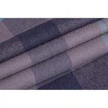 Men's 100% Cotton Super Soft Flannel Plaid Pajama Pantshalloween - 灰色海軍格子 - 查看 9