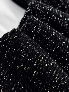 3 Pairs/6 Pairs Random Women Socks, Autumn/Winter Shiny Silver Thread Fashion Luxurious Crew Socks - Multicolor - View 9