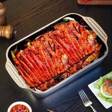 4-Piece (2 Stainless Steel Deep Pans And 2 Lids With Handles) Heavy-Duty Stainless Steel Rectangular Fish Baking Tray With Lid, Large Capacity Multi-Purpose Heating Tray, Suitable For Barbecue, Buffet And Home Cooking, Suitable For Dessert, Bread, Seafood, Suitable For Barbecue, Buffet And Home Cooking, A Must-Have For Holiday Cooking