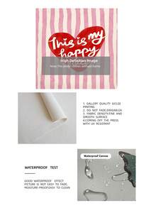 This Is My Happy Place" Print, Vintage Heart Stripes Poster, Preppy Wall Art Poster, Unframed Wall Decor, Apartment Art Print, Wall Decor Art, Dorm Decor, Party Decor And Best Gift Choice Room Decor, Funky Posters, Bedroom Decor, College Dorm Essentials, Wall Prints, AestheBBBBtic Room Decor, Dorm Accessories, Corner Decor, Music Posters - Multicolor - View 9