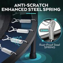 Trampolín de Fitness Portátil,Trampolín de Ejercicio 40 Pulgadas,con Base de 6 Patas y 30 Resortes y 1 Cintas Bandas Resistencia Elásticas Ejercicio de Gimnasio Aeróbico Resitente y Duradero - 1 - Ver 7