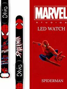 New Marvel Spider Teenager Watches Sport Wristband Bracelet Teenager Digital Watch,LED Electronic Watch,LED Watches Can Only View Time And Date, Without Other Functions - Multicolor - View 2