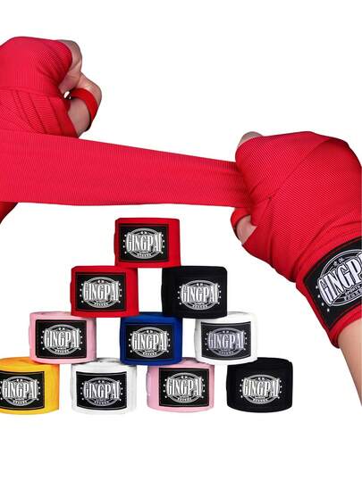 2 片防滑拳击手绷带：透气运动保护，提供最大舒适度，适用于 MMA 和其他运动、拳击护具、散打手绑带、沙袋手训练、泰拳绑带运动格斗、运动护具、健身房必需品、拳击必需品。