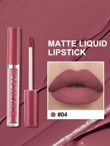 HANDAIYAN Matte Seductive Liquid Lipstick, Long-Lasting Waterproof, Nourishing Non-Sticky, High Color Payoff, Fades Fine Lines, Lightweight Liquid Lip Gloss, Non-Greasy, Suitable For Parties, Daily Makeup, Travel Essential, Christmas Gift, Winter Essential, Singles Party, Holiday Vacation. Facial Painting Cosmetics Suitable For Women, Suitable For Winter/Spring. Ideal For Y2K Fancy Fashion. Suitable As Birthday/Valentine's Day/Mother's Day Gift. Must-Have For Carnival Party. Best Color Selection - 04 Bare Pink - 查看 8