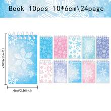12 件雪花螺旋笔记本、学生笔记本、单词笔记本、螺旋笔记本、材料笔记本、便签本、学校用品、学生奖品、派对便签本、返校用品、圣诞便签本 - 彩色 - 查看 4
