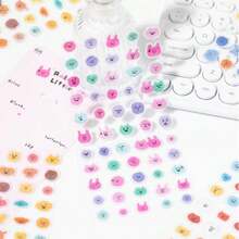 1pc Cute Sticker, Cartoon Vibrant Color Basic Planner Decorative Sticker, Suitable For Phone, Diary, Planner