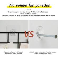 Estilo12 Piezas Adhesivos Para Pared, Ganchos Adhesivos Para Pared, Ganchos Adhesivos, Clavos Adhesivos Para Pared, Impermeable, Transparente, Para Uso En Cocina, BañOVersióN Mejorada - 1 - Ver 6