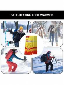 10-Hour Heating Foot Warmers, Unisex, Instant Warming Foot Pads, Disposable Ski-Specific Foot Warmers