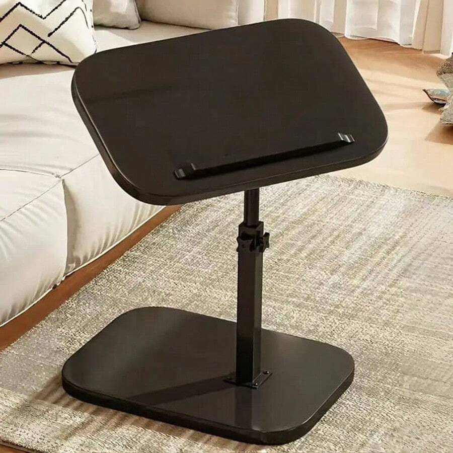 1pc Portable Adjustable Side Table/Laptop Table, 360° Rotation, Suitable For Home Office, Study, Sofa And Bedside Use, Stylish Design Workstation, Remote Worker, Mother'S Day, Christmas Gift - màu đen - Xem 1