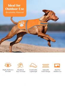 Reflective Dog Vest,2025 Upgraded High Visibility Dog Jacket,Waterproof Adjustable Dogs Vests Harness For Outdoor Hiking Walking