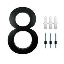 8 Inch Modern Acrylic Steel Floating House Number, Metal Modern Address Plaque, For House Address Number Ground Marker, Garden Gate Mailbox Decor Number, With Nail Kit, Coated Black, 911 Visible Signage - Easy To Install Mailbox And Door Address Label - Multicolor - View 20