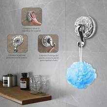 6 Piezas Ganchos de Pared Adhesivos, Ganchos Sin Taladro y Sin Daños, Soporte Fuerte para Cocina, Baño, Oficina, Organizador de Espacios (Color Blanco) - estilo 4 - Ver 4