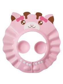 1pc Adjustable Waterproof Baby Shower Cap, Infant Bathing Hair Wash Shield - Multicolor - View 3