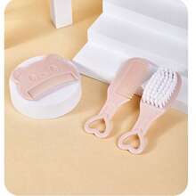 3pcs Baby Comb Set, Newborn Soft Hair Brush, Baby Bath Brush, Baby Care Grooming Tools - Multicolor - View 7