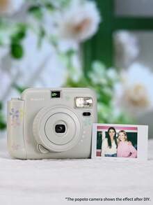 Popoto 拍立得相机，兼容 Mini 11/12 胶卷，包含 10 卷 Mini 拍立得胶卷，5 种可选模式，30 秒显影时间，中央取景器，理想的圣诞礼物（不含电池） - 相機+底片+皮包 - 查看 9