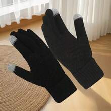 2pcs Women's Hat And Gloves Set, Knitted Beanie Hat And Gloves, Casual Fashion For Autumn/Winter, Suitable For Daily Use, Outdoor Travel, Hiking, Skiing, Climbing, Christmas