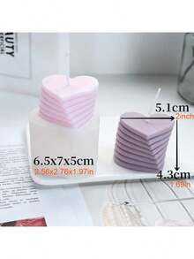 1 件旋转心形蜡烛硅胶模具，DIY 手工芳香石膏和树脂工艺套件，家居礼物 - 白色 - 查看 12