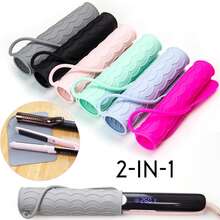 Alfombrilla resistente al calor de silicona, adecuada para herramientas de peinado como rizadores, planchas, bolsa organizadora de maquillaje para viajes, ideal para estilistas, viajeros, estudiantes, gran regalo para volver a la escuela, Navidad. Esencial para viajes, peinado, cuidado del cabello, salón de belleza, peluquería, equipo de peinado - Multicolor - Ver 5