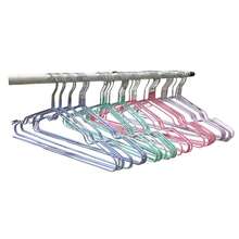 50pz ganchos antideslizantes de metal para ropa accesorios closet colgadores resistentes ahorro espacio organización armario multiuso profesional - Lila Púrpura - Ver 5