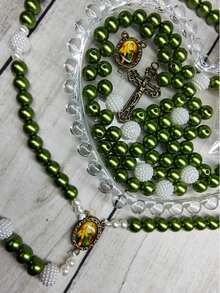 Alice's affection Rosary Assembly Kit With Casting And Resin For Adults, Jewelry, And Religious Items - Army Green - View 2