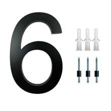 8 Inch Modern Acrylic Steel Floating House Number, Metal Modern Address Plaque, For House Address Number Ground Marker, Garden Gate Mailbox Decor Number, With Nail Kit, Coated Black, 911 Visible Signage - Easy To Install Mailbox And Door Address Label - Multicolor - View 22