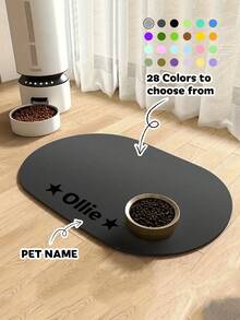 Personalized Absorbent Dog Food Mat, Dog Feeding Mat, Customized Pet Name Dog Food Mat, Personalized Dog Bed Mat, Can Be Customized According To Your Dog's Name, Very Suitable For Protecting Floors And Keeping The Feeding Area Clean,Vacay Vibes,Fall Decor