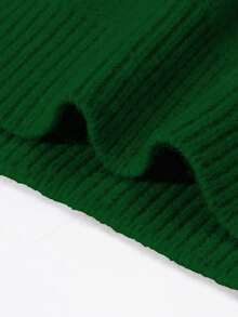 ANDREILEE 男士可爱简约时尚天使射心提花图案黑色长袖毛衣，男女通用休闲宽松针织套头衫，适合秋冬季穿着 - 綠色 - 查看 7