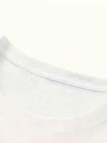 Women's BabyLook T-Shirt With Printed Phrases "Being An Adult" - Various Colors - 100% Cotton - trắng - Xem 3