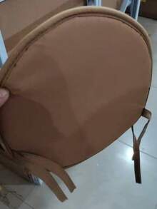 1 X Beach Camping Seat Pad, Children's Chair Pad, Home Dining Chair Pad, Portable Folding Round Picnic Mat, Dustproof Camping Mat, Outdoor Folding Seat Pad (Dimensions: 30cm, Slight Variation Due To Manual Measurement) Random Colour (With Ties)