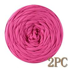 1/2pcs T-Shirt Yarn, Large 300g ± 20g T-Shirt Yarn Roll - 2cm Wide, Woven Fabric Knitted Yarn, Soft & Versatile For DIY Crafts, Used For Crocheting And Knitting Bags, Cushions, Dolls, Blankets, Slippers, Handicraft Crochet Projects, Available In Multiple Colors, Multicolor Yarn | Polyester Yarn | Acrylic Yarn | Crochet Yarn | Crafting Yarn | Vibrant Yarn Balls | Versatile Crafting Material, Knitting Accessories And Supplies