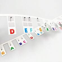 1pc Piano Notes Guide For Beginners, Easy To Install & Remove Piano Keyboard Note Labels, Thick Paper For 61/88 Keys Full Size, Removable With No Stickers Needed, New 2026 Gift For Boys, Girls, Birthday, Christmas - Multicolor - View 12