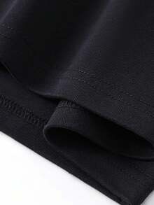 Camiseta de manga corta para hombres algodón cuello redondo estampado elegante estilo de ocio al aire libre esencial de moda diseño cómodo y transpirable para uso diario casual verano primavera otoño invierno ropa básica masculina - Negro - Ver 5