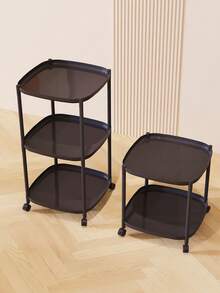 1pc Modern Minimalist Creative Coffee Table, 2-Tier/3-Tier Storage Nightstand, Suitable For Living Room, Bedside, Bedroom And Office, Milk & Oil Style Coffee Table, Easy Assembly