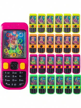 12 st/pack handhållet vattenringkastningsspel, realistiskt mobiltelefonvattenringkastningsspel rekvisita, små presenter till klassrummet, födelsedagsfestgåvor, små julklappar (1/12 st)