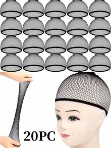 Stretchable Mesh Wig Caps – Soft & Breathable Elastic Net Cap For A Comfortable, Secure Wig Fit, Lightweight Hair Protector For Women - Black - View 16
