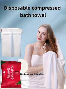 Pacote com 10 toalhas comprimidas portáteis, fibra vegetal espessada de alta absorção para banho, academia e viagens, bege suave e embaladas individualmente, especial para o Dia Nacional Saudita