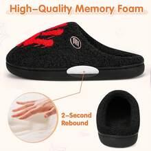 Cozy Plush Halloween Pumpkin Slippers, Non-Slip Fluffy Design - Red Hand - View 11