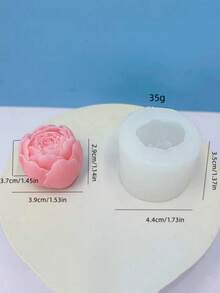 1 buc. Lumânare/mutătură din silicon în formă de trandafir pentru decorare