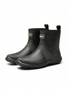 1 Pair Lightweight Tall Rain Boots, Soft Foldable Outdoor Hiking Long Waterproof Boots, Riding Boots, Ultra-Thin Rain Boots, Commuting Overshoes, Unisex - Black - View 14