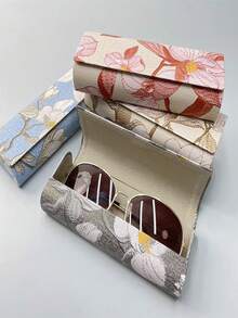 1pc Chinese Style Premium Storage Eyeglasses Case With Magnetic Closure & Embroidery Leather Craft, High-Quality Student Eyewear Box Lily Glasses Case Advanced Fashion Durable Storage Glasses Sunglasses Sunglasses Portable Pressure Resistant Unisex Glasses Case Glasses Case Sunglasses Case Thanksgiving And Valentine's Day Gift Goodies - Multicolor - View 9