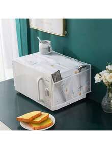 1pc INS Style Multifunctional Refrigerator Dust Cover With Pocket - 60x180cm/55x130cm, Suitable For Single/Double Door Refrigerator, Oil/Water Resistant PET Fabric, Kitchen/Home Decor Storage, Spring To Summer, Floral - Multicolor - View 16