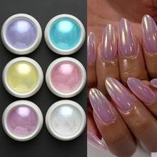 12pcs/Set Aurora Nail Powder Purple Pink Blue Chrome Glitter Pigment Dust UV Gel Polish Nail Art Dipping Powder Manicure - 彩色 - 查看 5