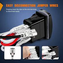 NAVANC Rocker Switch 7Pin Navigation Anchor Lights Toggle Switch On Off On DPDT Laser Etched Switch 12V 24V Jumper Wires ARB Carling NARVA Style Marine Boat Ship Vessel, 2 Years Warranty - LUCES DE NAV/ANC - Ver 7