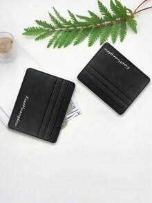 Suport de card cu mai multe sloturi pentru carduri, pentru husă de card compactă din piele PU neagră, portofel pentru carduri, pentru uz zilnic, design practic: sloturi multiple pentru carduri de credit, carduri de identitate, carduri bancare, bani pentru permis de conducere; piele PU anti-zgârieturi pentru durabilitate, potrivit pentru lucrătorii la birou, studenți, cumpărători, navetiști, excursii la cumpărături, navete de afaceri.