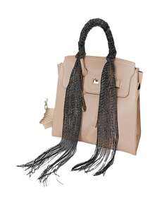 1 Stück schwarzer Schal, Halloween Kostüme, Schal, Goth, Damen Fransen Schal mit schimmerndem Metallic, vielseitiger Modeschal, perfekt für alle Jahreszeiten, Party, Abendmode, langer Schal, ideales Accessoire, hochwertige Damen Schal Gestaltung