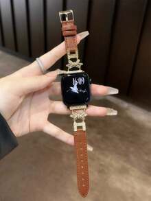 Neuer Lederarmband mit Schleife kompatibel mit 38/40/41/42/44/45/46/49mm, kompatibel mit Apple Watch Armband Ultra/S10/9/8/7/6/5/4/3/2/1